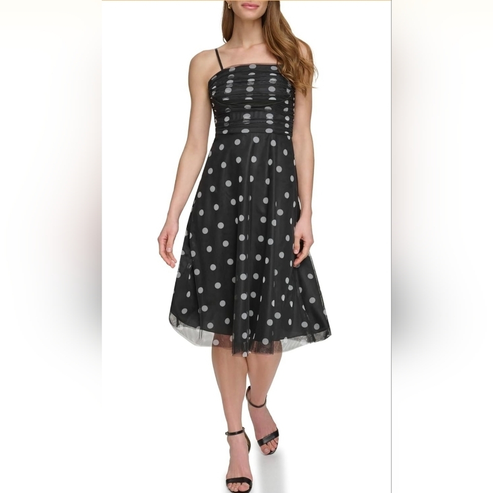Eliza J Polka Dot Dress 22W